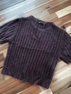 ZARA モヘアニット　ブラウン