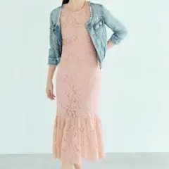 ZARA ピンク レース フレアスカート S