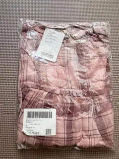 ペアマノン ワインチェック 長袖ワンピース 90