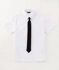 COMME CA ISM ネクタイ付き半袖シャツ 140cm