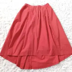 INÉD イネド フィッシュテール フレアスカート オレンジ レッド系 9号のサムネイル