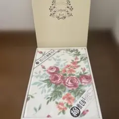 西川のコットン100%花柄毛布 105x220cm