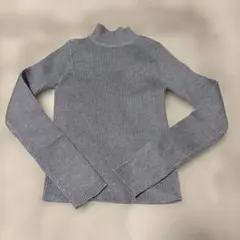 GRL ハイネック リブニット 長袖 グレー