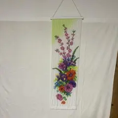 ビーズアート 花 タペストリー