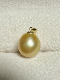 A6856 18k 南洋真珠　金珠　ネックレス　トップ　天然真珠パール　本真珠