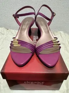 【美品】elegance卑弥呼　ストラップヒールサンダルのサムネイル