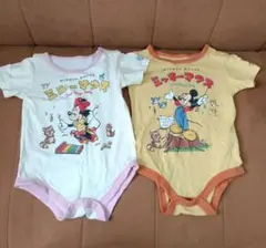 ミニーマウス・ミッキーマウスロンパース2点セット