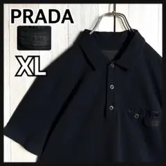 3966【超希少・XL・美品】 プラダ ワッペンロゴ＆ポケット付 ポロシャツのサムネイル