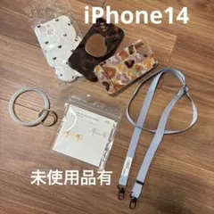 スマホストラップ　ホルダー　iPhone14 ケース　レオパード　クマ　ハート