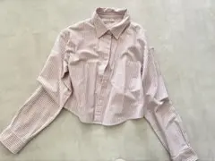 オックスフォードストライプショートシャツ　GU Mサイズ