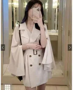 GRL ベルト付きケープスリーブトレンチコート