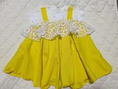 mou jon jon 半袖チュニック 黄色 女の子 夏服　80-90サイズ