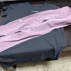 UNDER ARMOUR ジャージ上下セット L/G 黒・紫