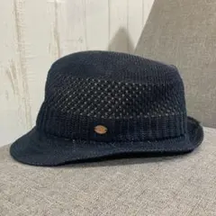 RETTER 麻　ハット　帽子　ネイビー　日本製　カシラ　中折れ　ユニセックス