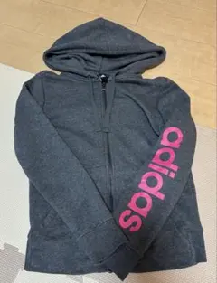 adidas グレー フルジップパーカー