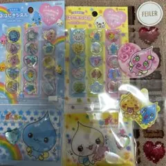 しずくちゃん　おはじきシール　クリアステッカーセット