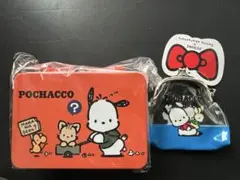 スリーコインズ　ブリキトランク　がま口　ポチャッコ　サンリオ　3coins