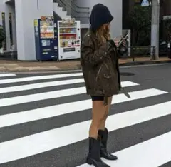 ACLENT ビンテージレザーオーバーライダースジャケット