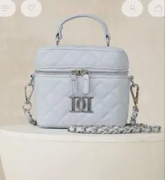 Darich 【シルバーパーツ】キルティングスクエアミニバッグ　SAX