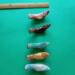 陶器製魚型箸置きセット 5個