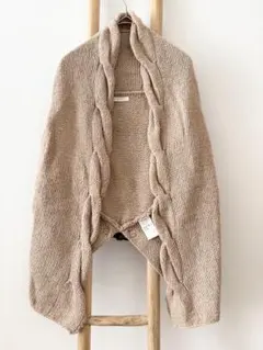 YARRA ヤラ　ケーブル編み　ニットベスト　羽織　アルパカ　ベージュ