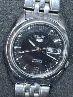 SEIKO5 自動巻き 21JEWELS DAY DATE ウラスケ　レア　稼働