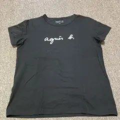 agnis b. アニエスベー　ロゴTシャツ　黒