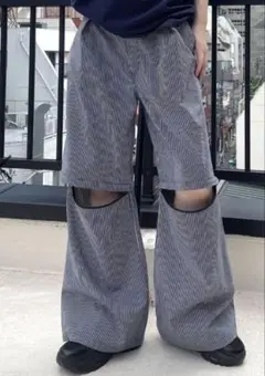 即購入⭕️ PAGEBOY 2WAYストライプパンツ ブルー L