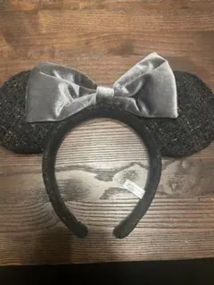 ミニーマウスカチューシャ　ツイード