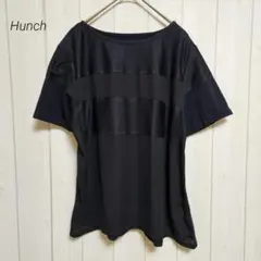 ハンチ Hunch 異素材ドッキング メッシュシアーTシャツ 黒 Mのサムネイル