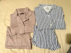 夏用 パジャマ 2点セット 半袖 ショートパンツ 無印良品 M ピンク M〜Lのサムネイル