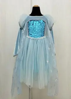 FROZENアナと雪の女王風ワンピース　エルサドレス　中古！サイズ100cm