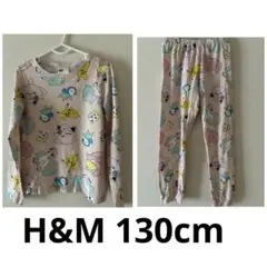 H&M ポケモン パジャマ 上下セット ピンク　美品　120〜130のサムネイル