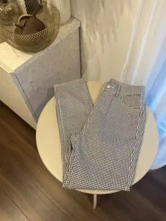 新品　ギンガムチェックパンツM