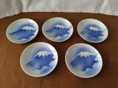 古伊万里　富士山　変形　小皿　豆皿　染付江戸　骨董　金直し　金継ぎ　アンティーク メルカリ