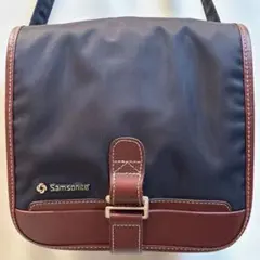 サムソナイト　Samsonite ショルダーバッグ　ブラックブラウン系　黒茶系