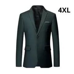 [FOMANSH] メンズスーツジャケット 4XL大きいサイズ グリーン