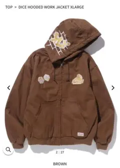 エクストララージ　DICE HOODED WORK JACKET