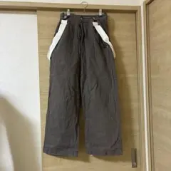 ダブルネーム　サスペンダー付きワイドパンツ
