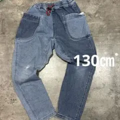 デニム　サルエル　ゆったり　長ズボン　130
