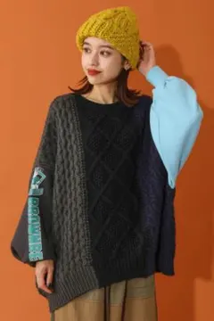 完売品✩RODEO CROWNS✩RCWB✩H×Rニットドッキングトップス