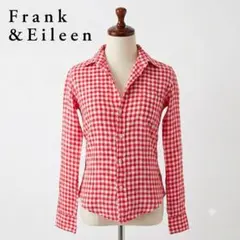 Frank&Eileen リネン ギンガムチェック 長袖シャツ XXS レッドのサムネイル