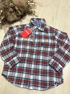 ★値下げ　mikihouse　リバーシブルシャツ　100cm タグ付き新品