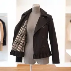 美品BURBERRY BLUE LABELトレンチコートブラック⭐︎バーバリー38