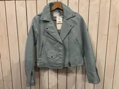 新品ライダース　水色