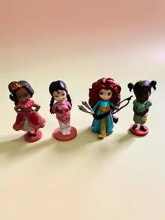 ディズニープリンセス フィギュア 4体セット　ティアナ　エレナ　ムーラン　メリダ