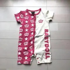【美品】半袖　ベビードール　BABY DOLL ロンパース 70
