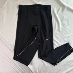 Nike ブラック タイツ サイドジッパー付き M ランニング トレイル