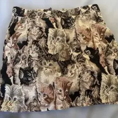猫柄タイトスカート