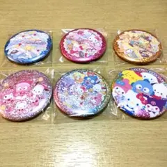 a*p様 新品未使用☆サンリオキャラクターズ キラキラ BIG缶バッジ 6個セッ